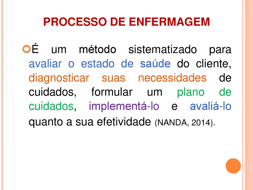 Processo De Enfermagem Ppt Carregar